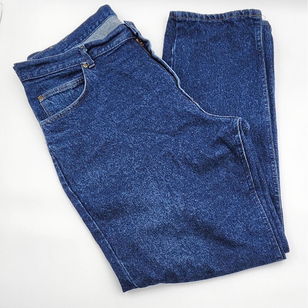 LL Bean‎ Jeans Mens 42/34  Blue Denim Pants Straight Leg Classic Fit